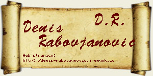 Denis Rabovjanović vizit kartica